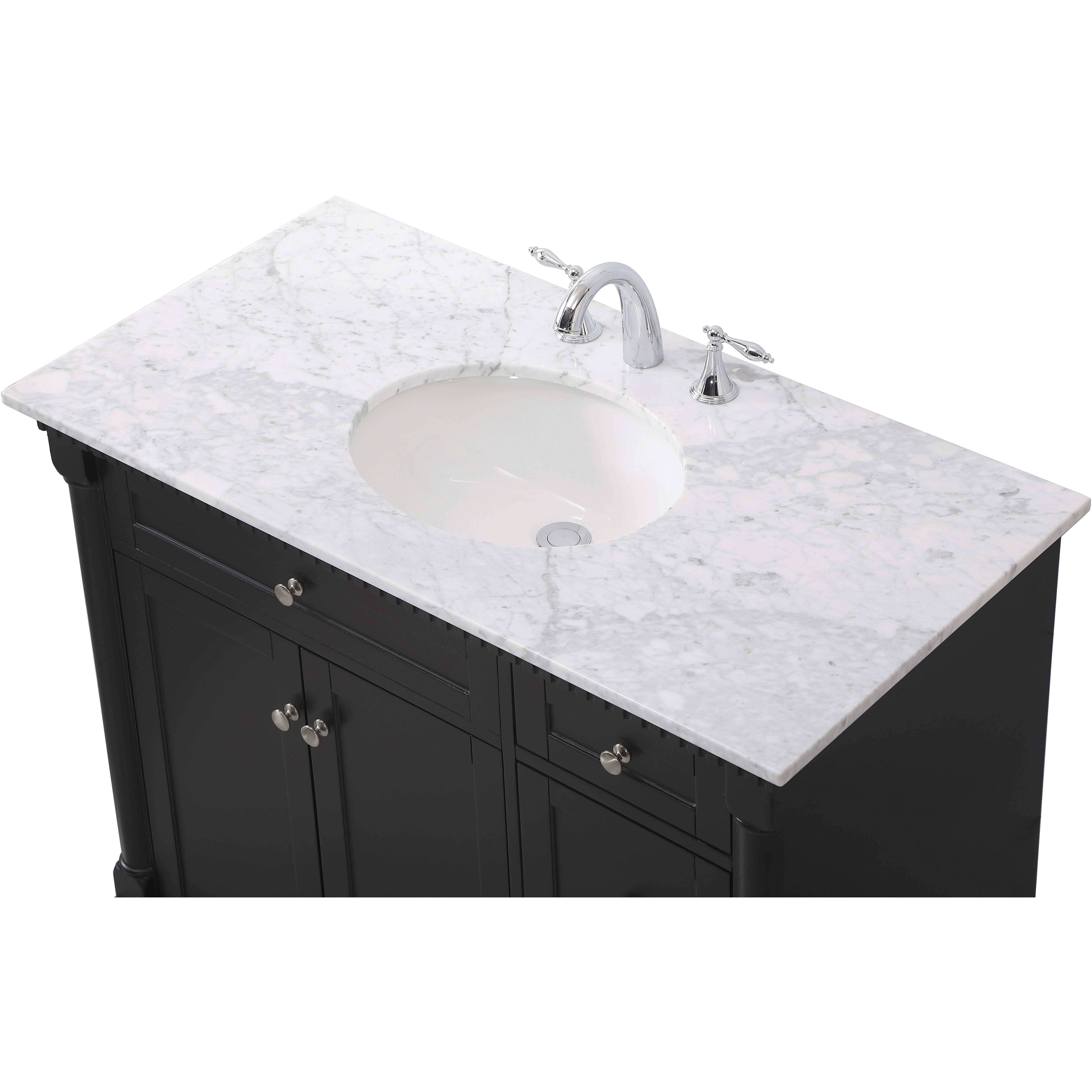 Clarence 42 X 21.5 X 35 inch Black Vanity Sink Set