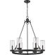 Marlow 6 Light 27.5 inch Matte Black Outdoor Chandelier