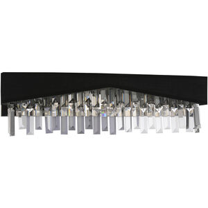 Havely 4 Light 5 inch Chrome Wall Light in Black