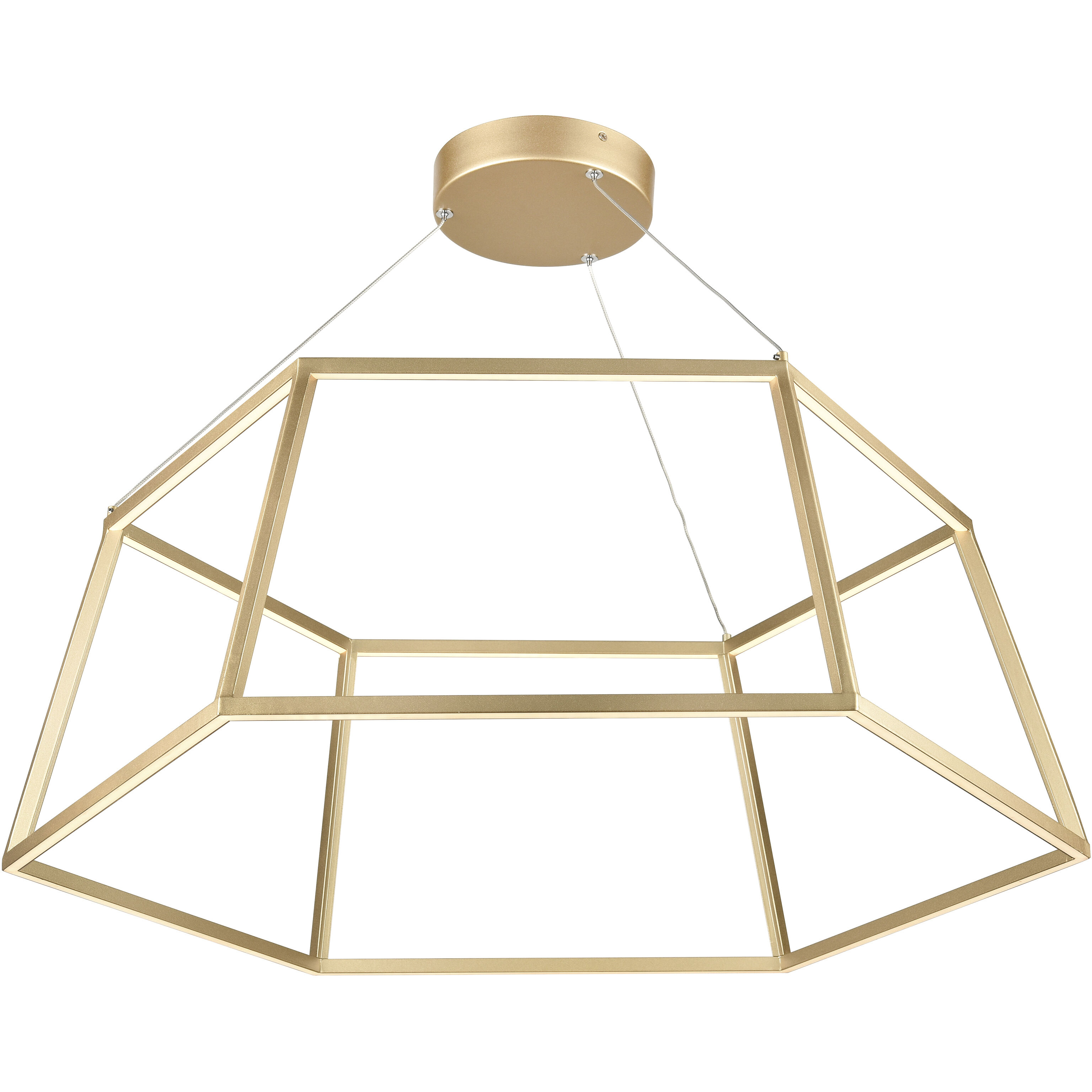 Minimalist LED 23.25 inch Soft Gold Chandelier Ceiling Light