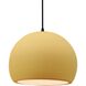 Radiance LED 12.25 inch Muted Yellow and Matte Black Pendant Ceiling Light