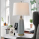 Daniel 30 inch 100.00 watt Spa Blue Table Lamp Portable Light