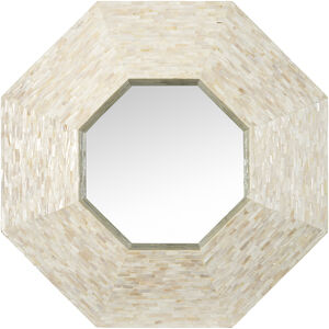 Iridescent 31.9 X 31.9 inch Ivory Mirror, Medium
