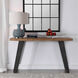 Freddy 55 inch Weathered Oak and Textured Aged Black Console Table