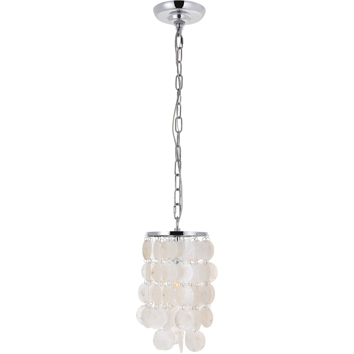Selene 1 Light 6 inch Chrome Pendant Ceiling Light