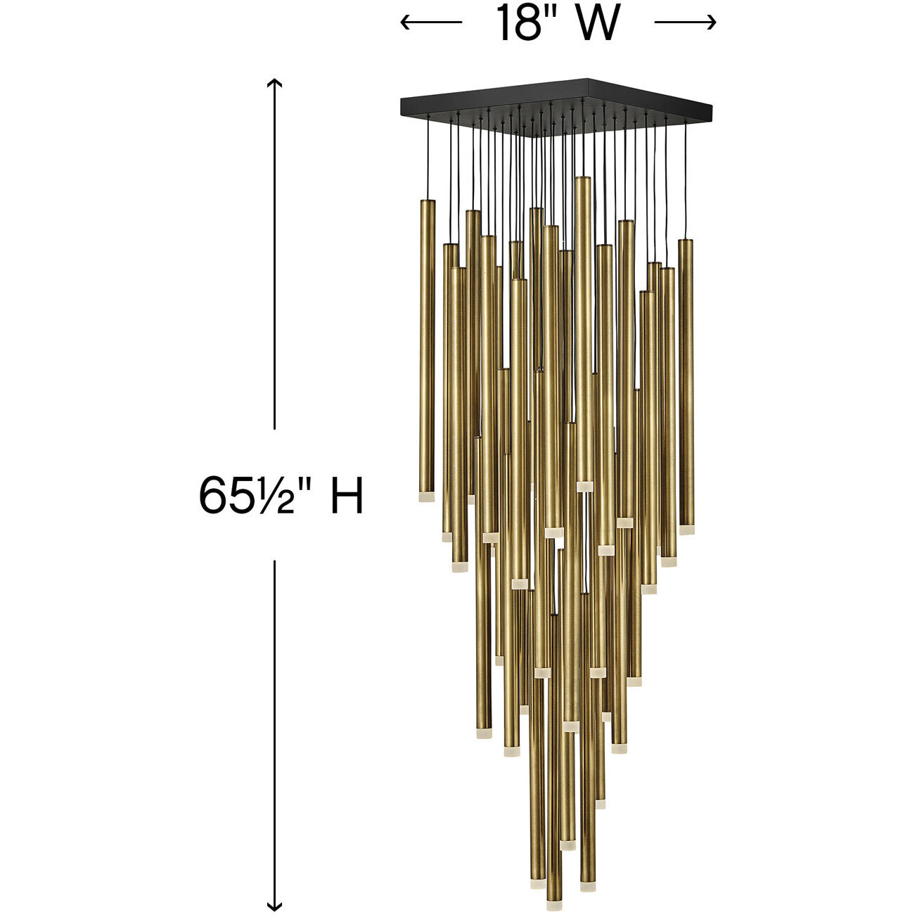 Harmony LED 18 inch Heritage Brass Chandelier Ceiling Light