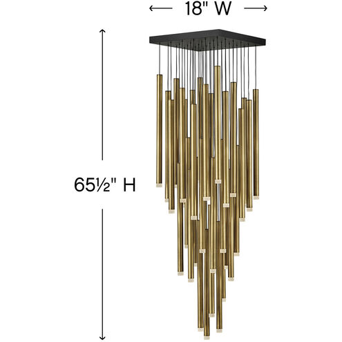 Harmony LED 18 inch Heritage Brass Chandelier Ceiling Light