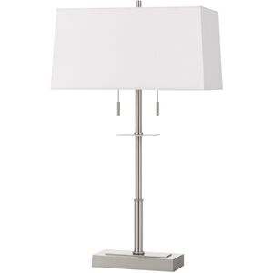 Norwich 30 inch 60 watt Brushed Steel Table Lamp Portable Light