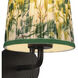Alora Mood Scout 1 Light 6 inch Matte Black and Green Linen Wall/Vanity Light Wall Light