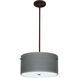 Tamburo 16v2 3 Light Bronze Stem Pendant Ceiling Light