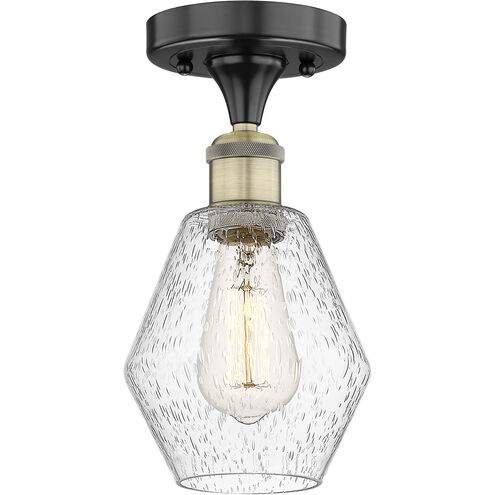 Cindyrella 1 Light 6 inch Black Antique Brass Semi-Flush Mount Ceiling Light