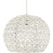 Piero 30 Light 54 inch White/Painted Silver Multi-Drop Pendant Ceiling Light