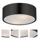 Tommy 2 Light 12 inch Black Flush Mount Ceiling Light