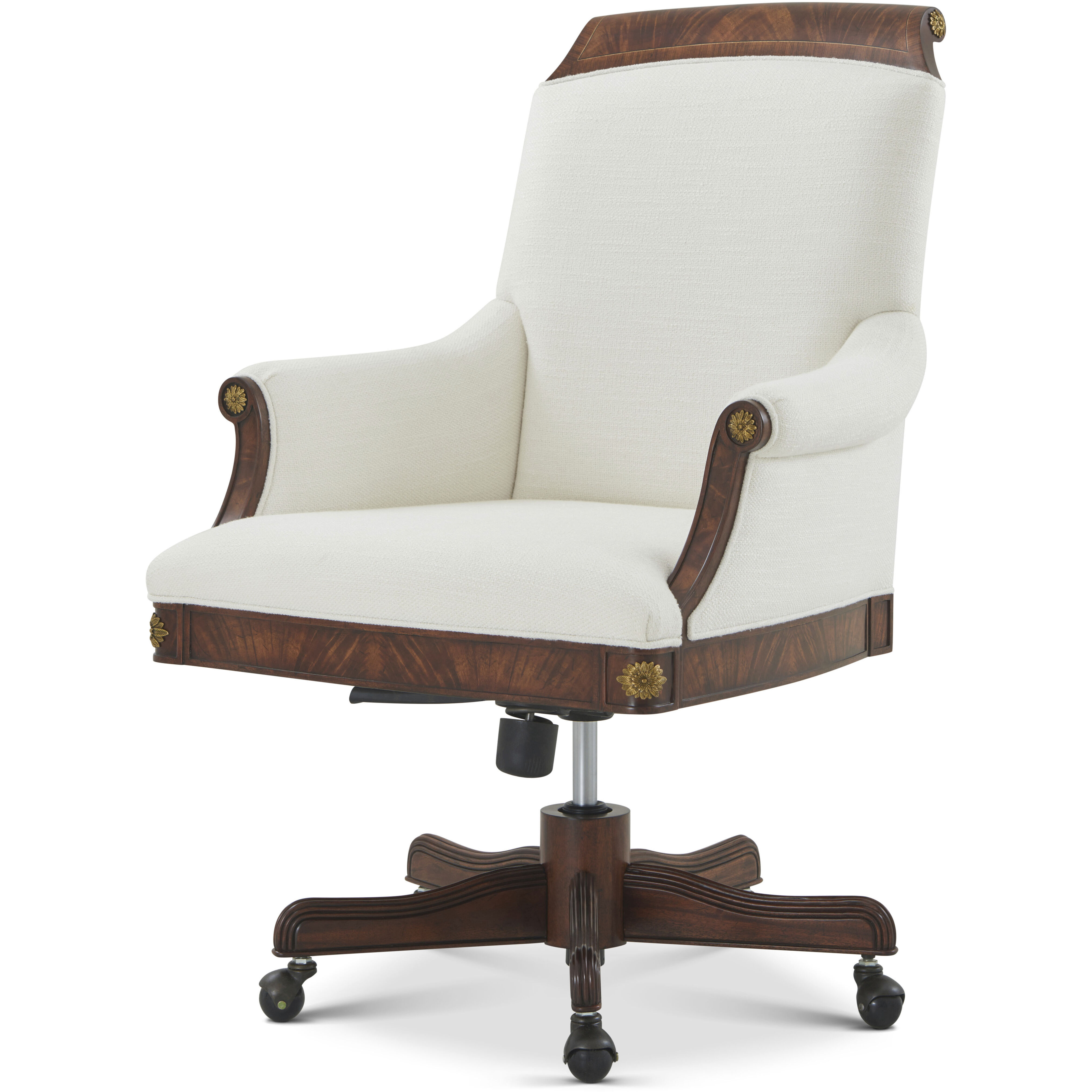 Georgiana Desk Chair, Wooden, Upholstered, Althorp Living History