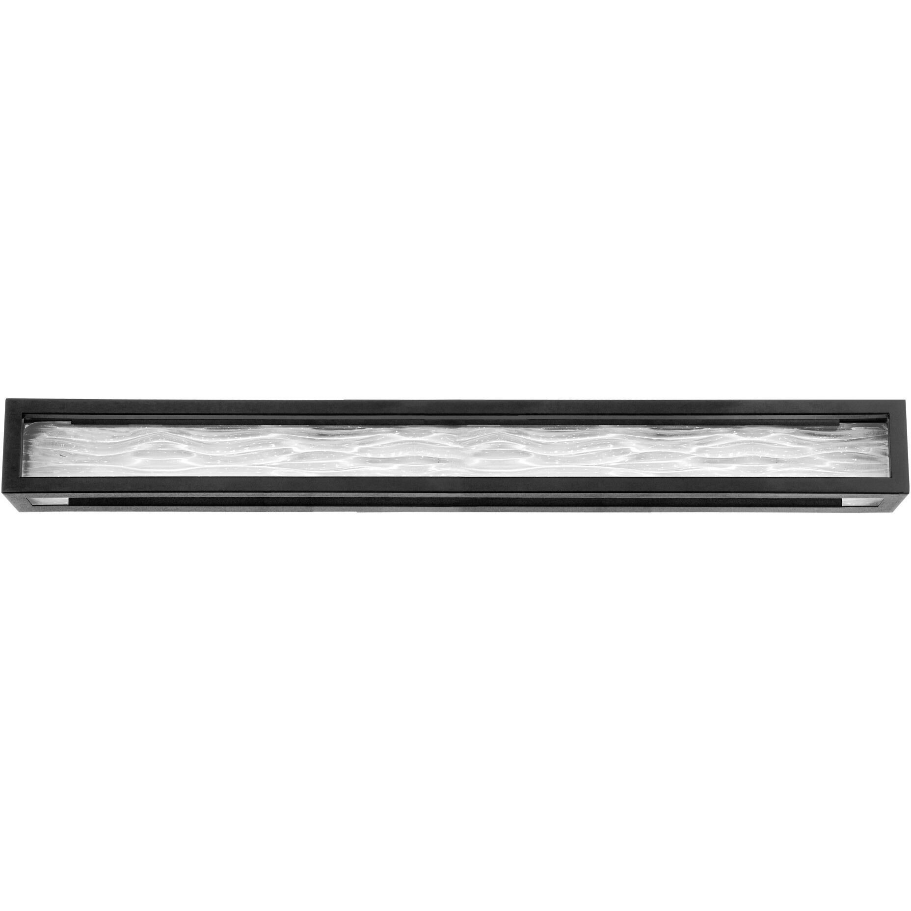 Shock Waves LED 38.38 inch Black Vanity Light Wall Light in 38in.