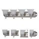 Essentials - 801x 4 Light 30 inch Satin Nickel Bath Vanity Wall Light in Frosted