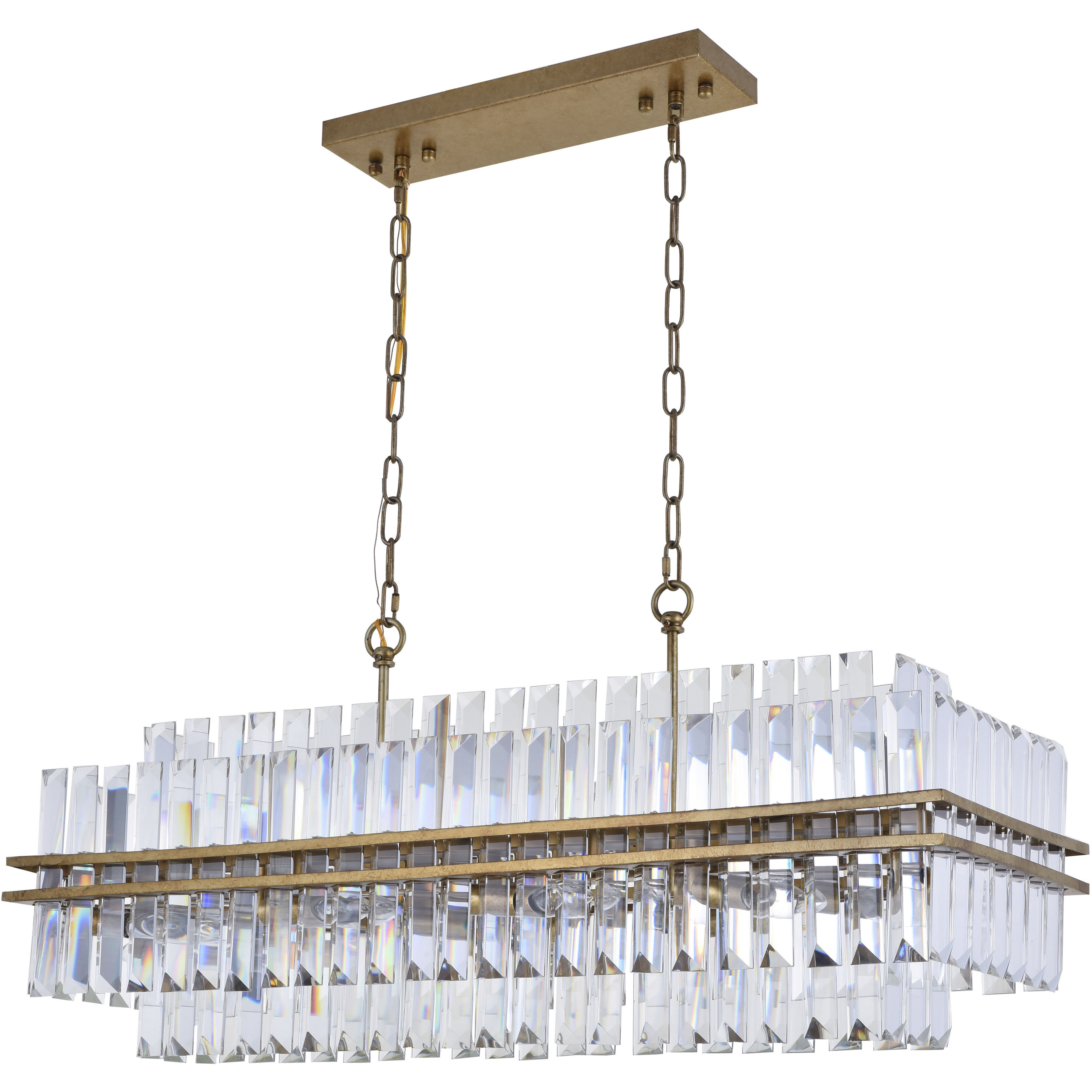 Canada 10 Light 11 inch Antique Gold Chandelier Ceiling Light