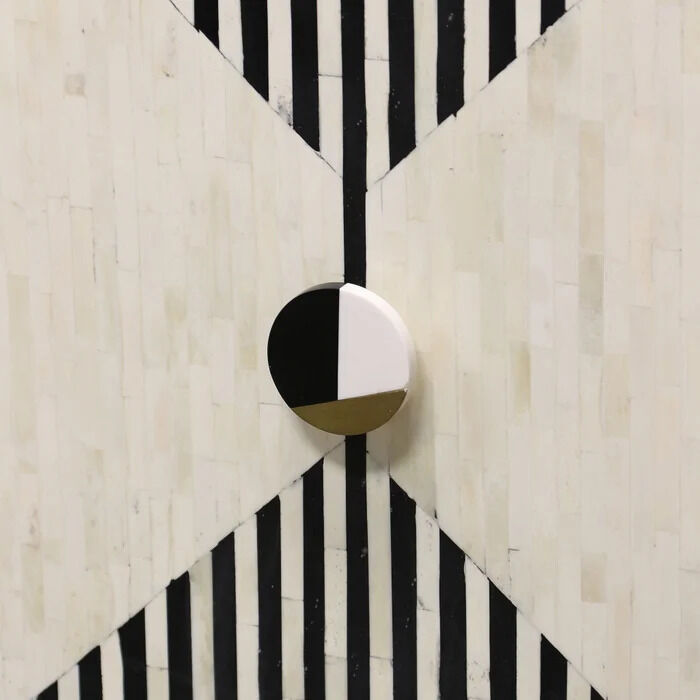 Marais 72 X 18 inch Black and White Sideboard