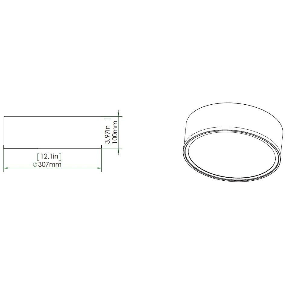 Bradley LED 12.25 inch Matte White and Modern Gold Flush Mount Ceiling Light