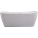 Harrieta Glossy White and Chrome Bathtub