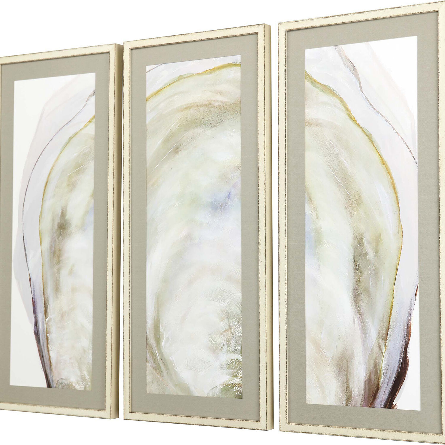 Abstract Yellow and Neutral and White and Gray Framed Art
