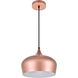 Nora 1 Light 11.5 inch Honey Gold Pendant Ceiling Light