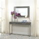 Kain 48 X 16 inch Grey Faux Shagreen and Nickel Metal Console