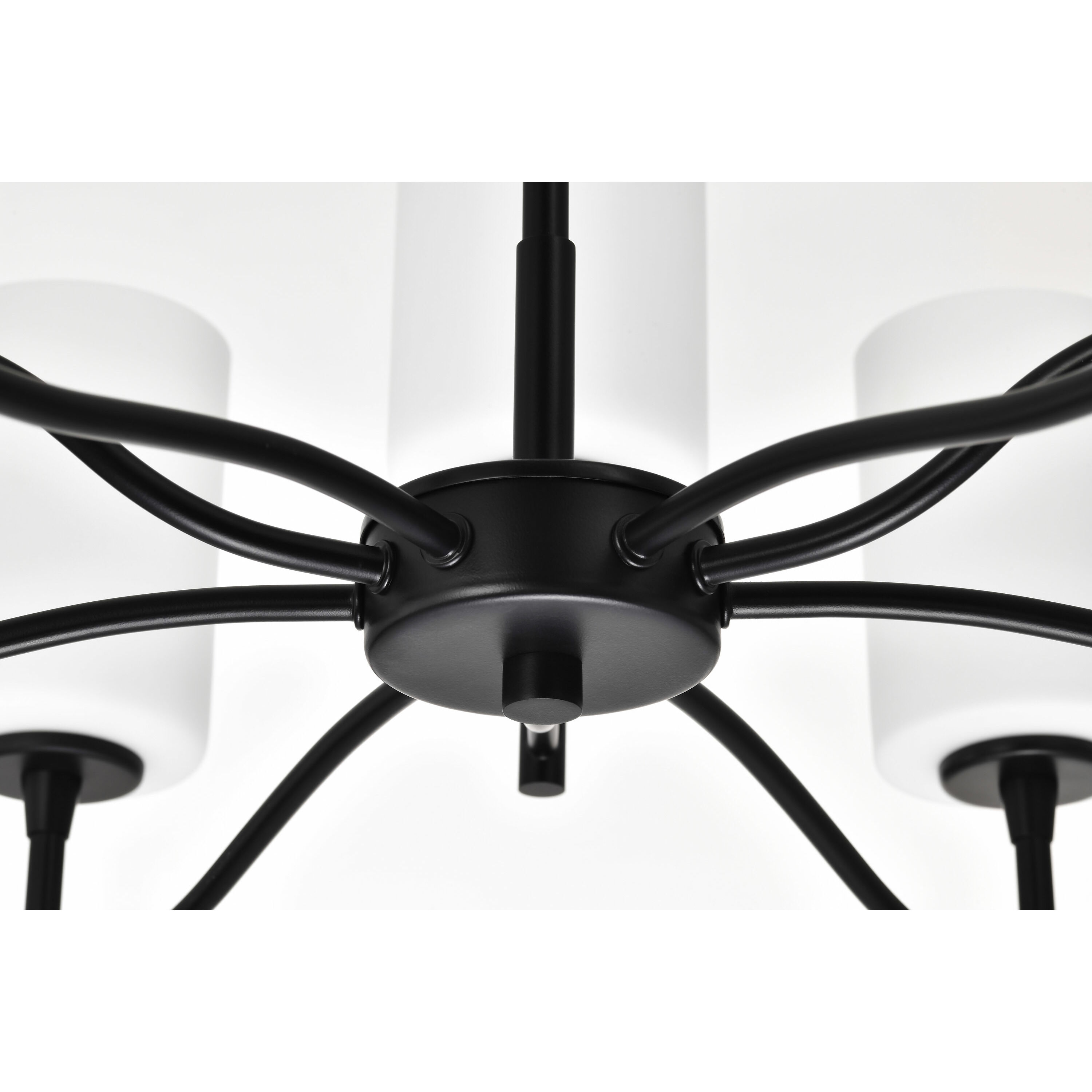 Liam 30 inch Matte Black Chandelier Ceiling Light