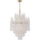 Ollie 16 Light 26.25 inch Aged Brass Chandelier Ceiling Light in Sand Glass Clear