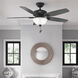 Builder 52 inch Matte Black with Matte Black/Greyed Walnut Blades Ceiling Fan