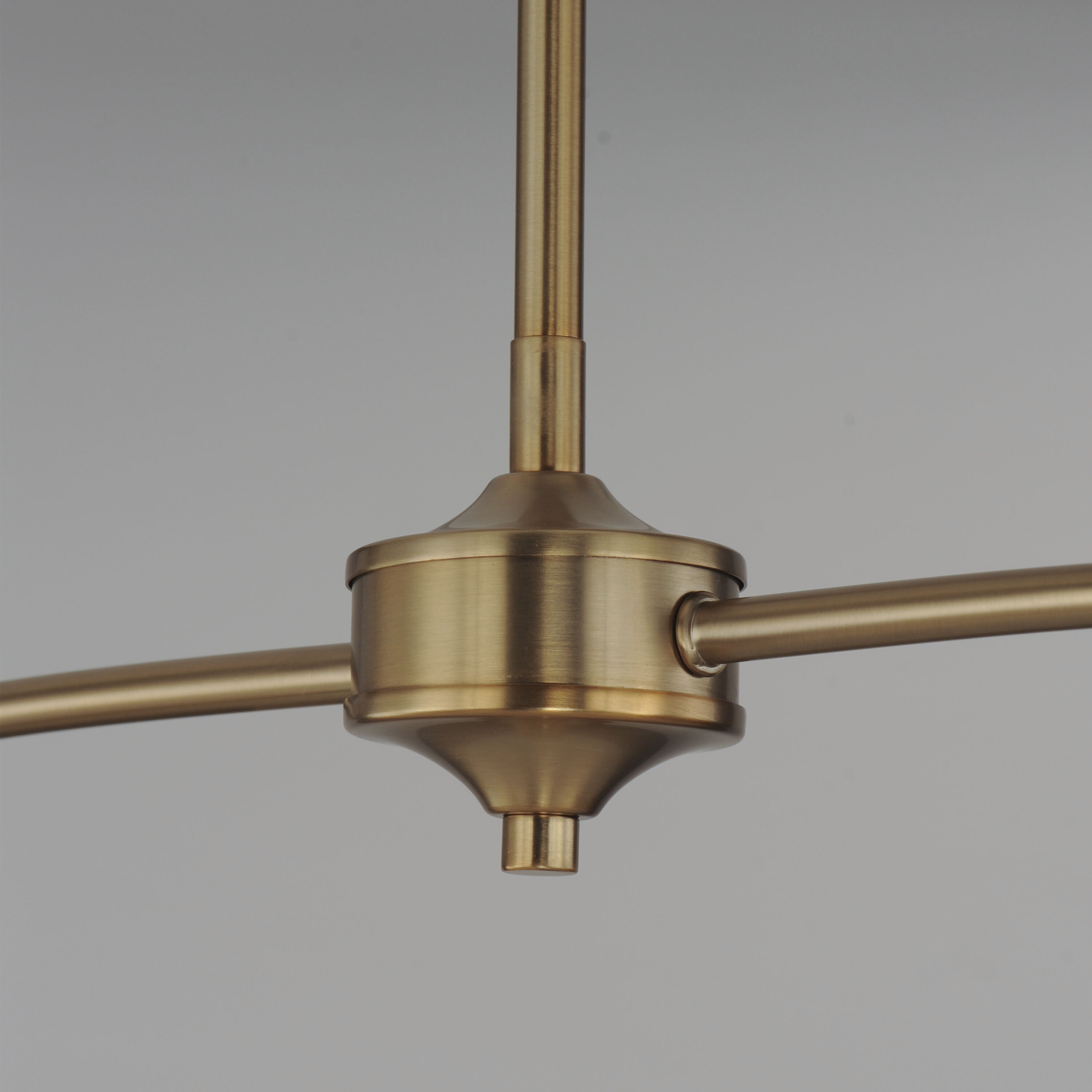 Saxon 2 Light 62 inch Natural Aged Brass Linear Pendant Ceiling Light