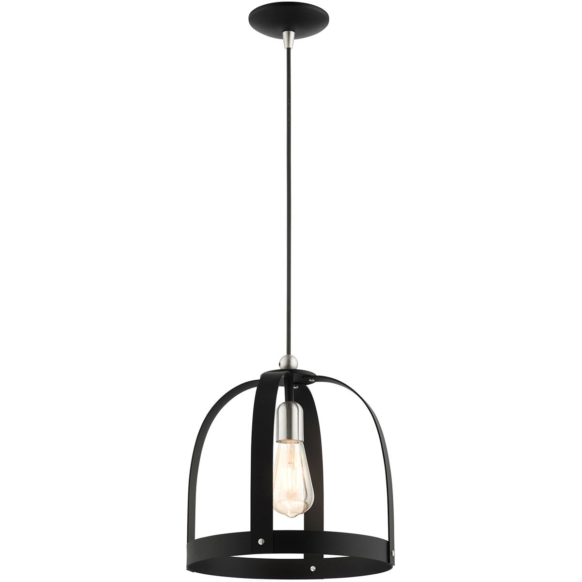 Stoneridge 1 Light 12 inch Textured Black Pendant Ceiling Light