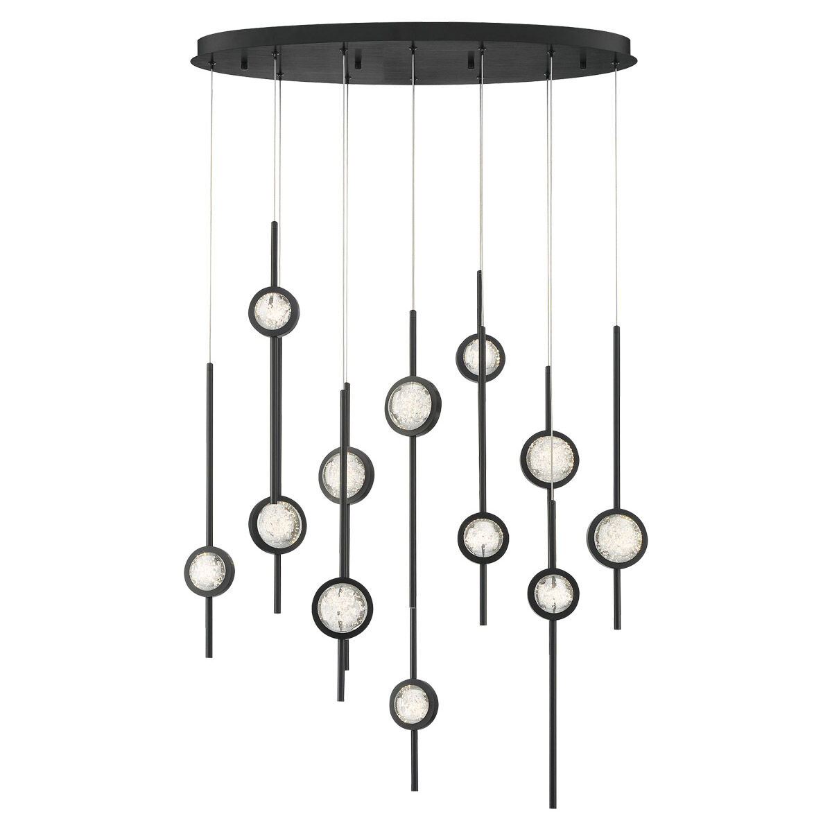 Barletta LED 12 inch Black Chandelier Ceiling Light