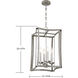 Brookline 4 Light 13 inch Pewter / Greywood Foyer Ceiling Light