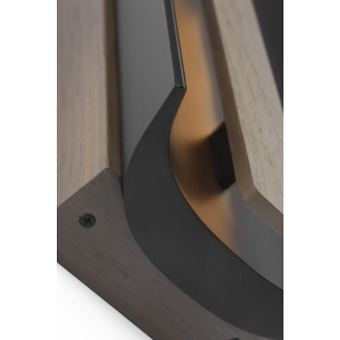 Anne-Marie Barton Remi Sconce Wall Light in Matte Carbon and Warm Walnut