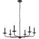 Cohen 6 Light 36 inch Black Pendant Ceiling Light 
