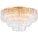 Varenna 39 Light 48 inch Vintage Gold Leaf Semi Flush Ceiling Light
