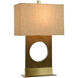 Chickerell 30 inch 100 watt Brushed Brown and Antique Brass Table Lamp Portable Light