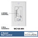 Aire White Wall Mount Fan Control