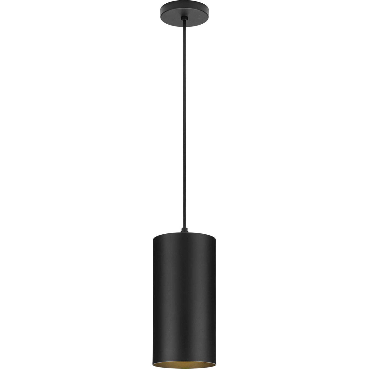 CYL RNDS LED 6 inch Black Outdoor Pendant, Progress LED