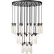 Beau 27 Light 36 inch Matte Black Chandelier Ceiling Light