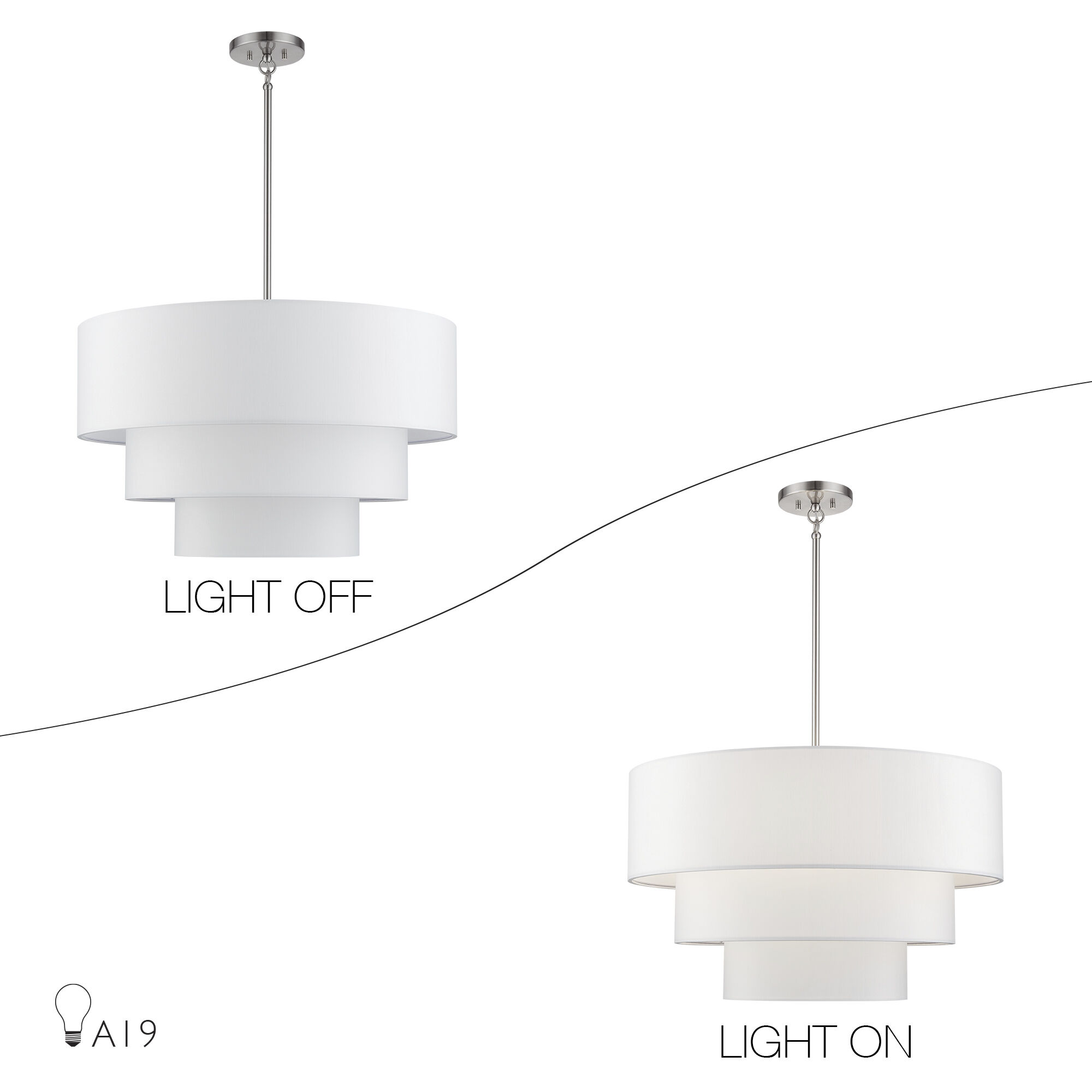 Manorwood 5 Light 28 inch Brushed Nickel Pendant Chandelier Ceiling Light