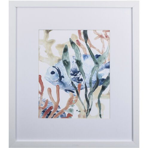 In the Kelp Blue and Green and Red Framed Art