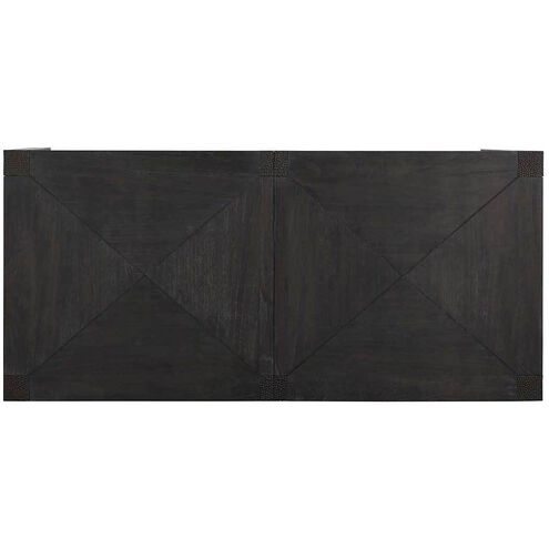 Beckett 83.75 X 39 inch Dark Grey Cerused / Hammered Dark Bronze Metal Dining Table