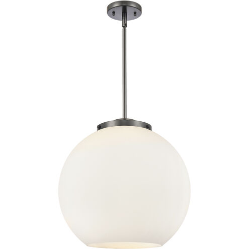 Ballston Athens LED 15.75 inch Matte Black Statement Pendant Ceiling Light in Matte White
