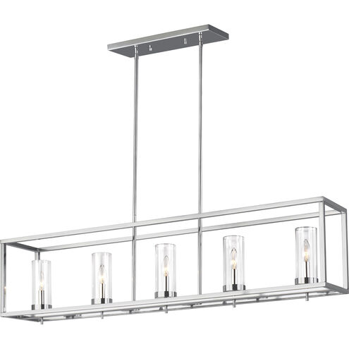 Sean Lavin Zire 5 Light 48 inch Chrome Island Pendant Ceiling Light