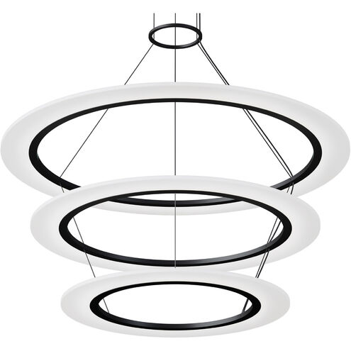 Arctic Rings LED 37 inch Satin Black Ring Pendant Ceiling Light