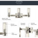 Jemsa 3 Light 22.75 inch Brushed Nickel Bath Bracket Wall Light, 3 Arm