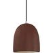 Radiance Collection 1 Light 9 inch Polished Chrome and Real Rust and Black Pendant Ceiling Light