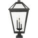 Talbot 4 Light 36.75 inch Black Outdoor Pier Mounted Fixture
